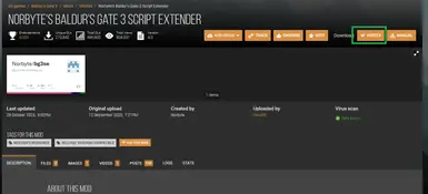 Está tudo em Inglês, mas não precisa se preocupar. Esse Script apenas auxilia no funcionamento de outros Mods e não irá apresentar risco algum ao seu jogo ou Sistema, selecione a opção marcada.