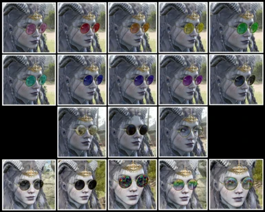 Lens color options from the optional KCE_ColoredLenses file