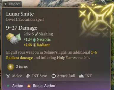 A spell everyone's wanted for their paladin! Ignore the Necrotic damage, that's from the sword he's holding.