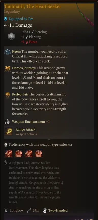 Taulmaril The Heartseeker at Baldur's Gate 3 Nexus - Mods and community