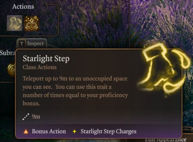 Starlight Step Icon and Tooltip