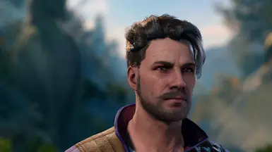 Vanilla face textures w/ A Visit with Volo Hair and Gale's Stylist beard