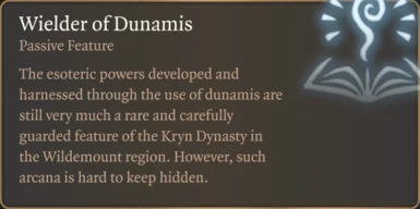 Wielder of Dunamis - Dunamancy Feat