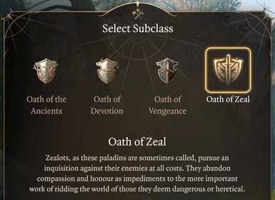 Oath of Zeal - Paladin Subclass