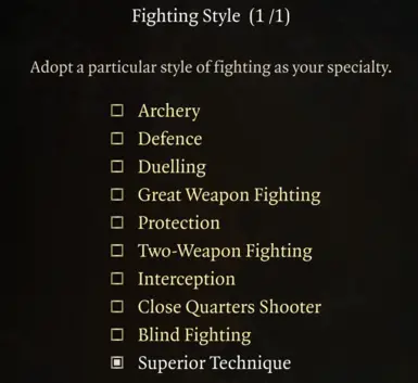 Additional Fighting Styles at Baldur's Gate 3 Nexus - Mods and