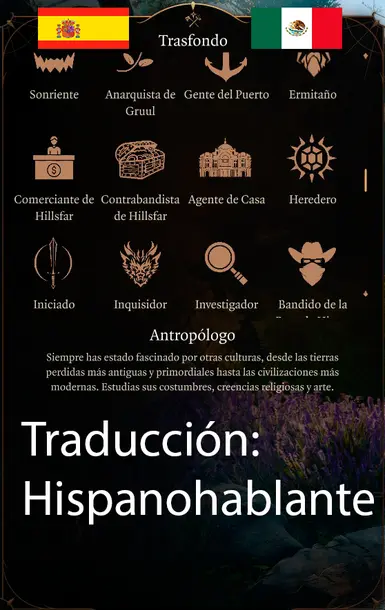 Additional Backgrounds Spanish