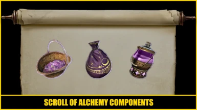 Scroll of Conjure Alchemy Components (Ingredients and Extracts) - Item Shipment Framework