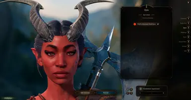 The eyes will glow for tieflings without an extra mod!