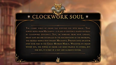 Clockwork Soul Sorcerer Subclass