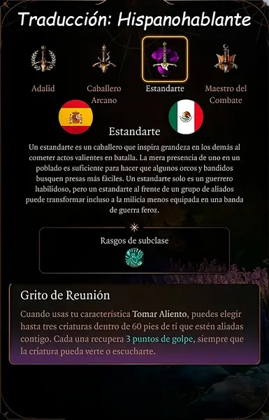 5e Banneret (Purple Dragon Knight) - Fighter Subclasss Spanish