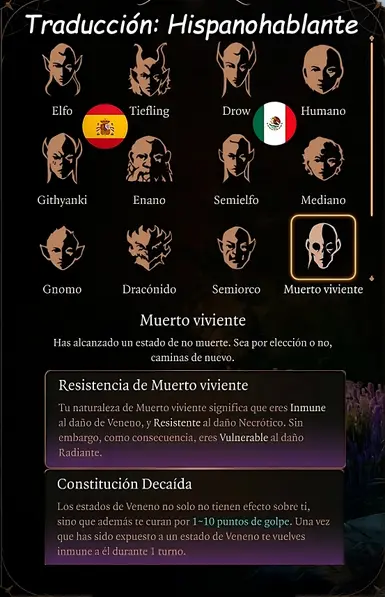 Ghastly Ghouls - Playable Undead Race Spanish at Baldur's Gate 3 Nexus ...