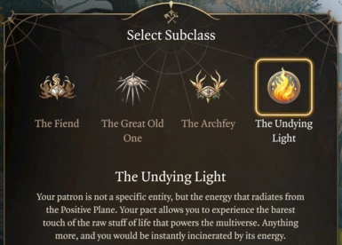 The Undying Light - Warlock Subclass
