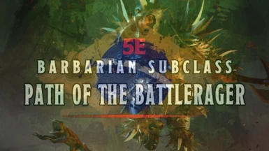 5e Path of the Battlerager - Barbarian Subclass - PTBR