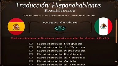 Simple Resistance Feats Spanish