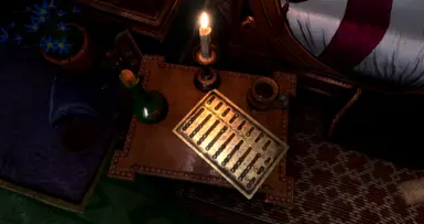 Shoutout to his Elfsong abacus, though (this is from the vanilla game, it's not part of the mod! Love the fact he refuses to be without an abacus, genuinely)