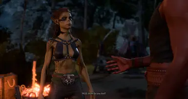 Lae'zel Origin with her tent safe and sound