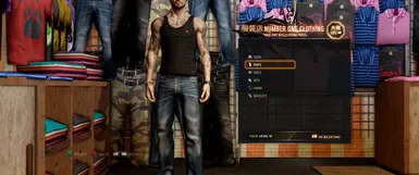 Changing clothes with black bars, can zoom on each item 