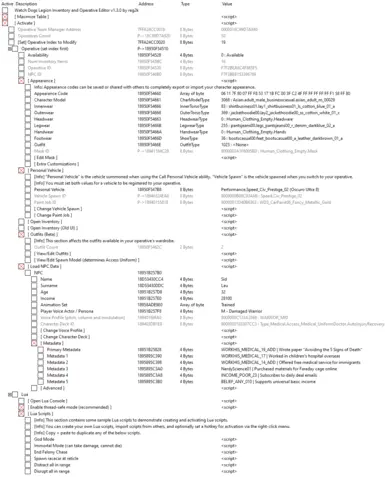 Watch Dogs: Legion - WDL Inventory and Operative Editor v.1.2.1