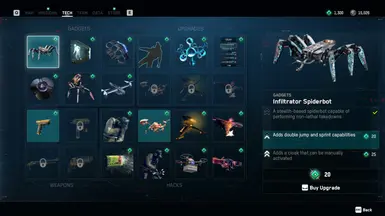 No Skills Gained, All 130 Tech points collected and ready for you.