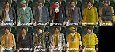 Yagami's Special and Job Outfits