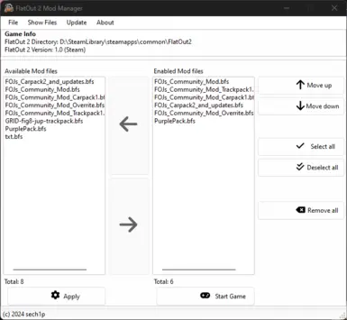 FlatOut 2 Mod Manager