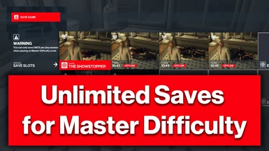 Unlimited Saves for Master Difficulty