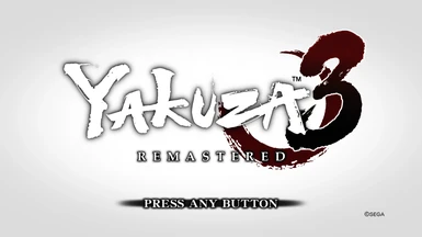 Yakuza 3 Remastered Logo for Title Menu