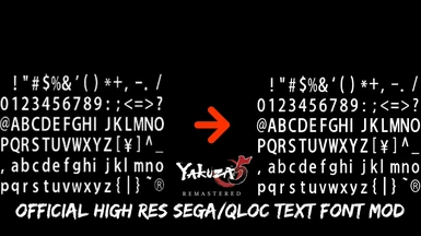 Official High Res SEGA-QLOC Text Font from Y3 and Y4 PC in Yakuza 5