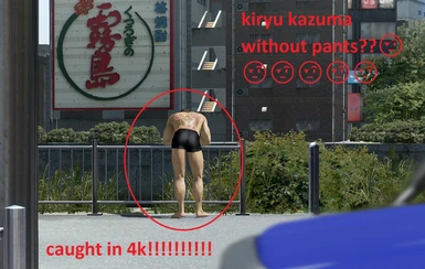 Kiryu Kazuma in underwear