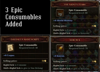 Epic Consumables