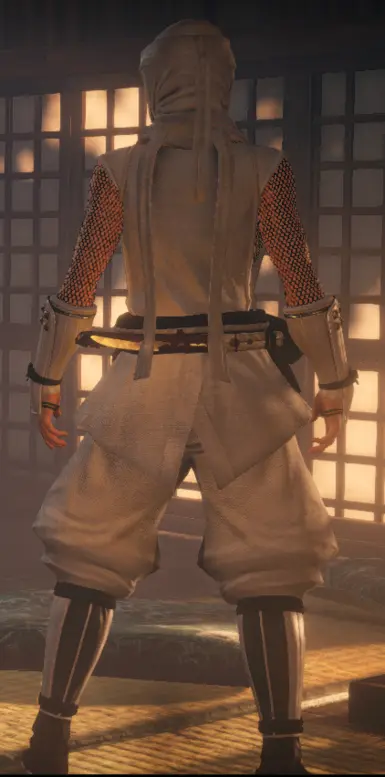 White Shinobi Set Female without Emblem Back