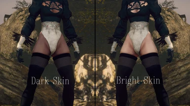 Dark Skin and Bright Skin Options for both Original and Alternate Outfit