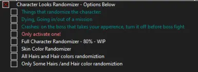 Character Creation - Appearance Randomizer