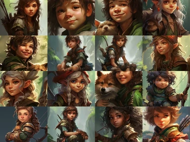 Gnomes and Halflings In The Wild Portrait Pack