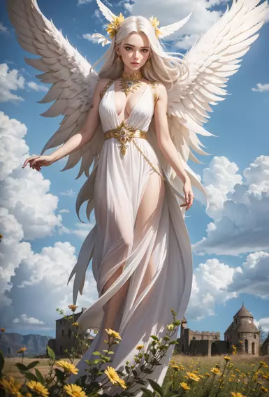 Mythic white hair female angel 1 for sweets438