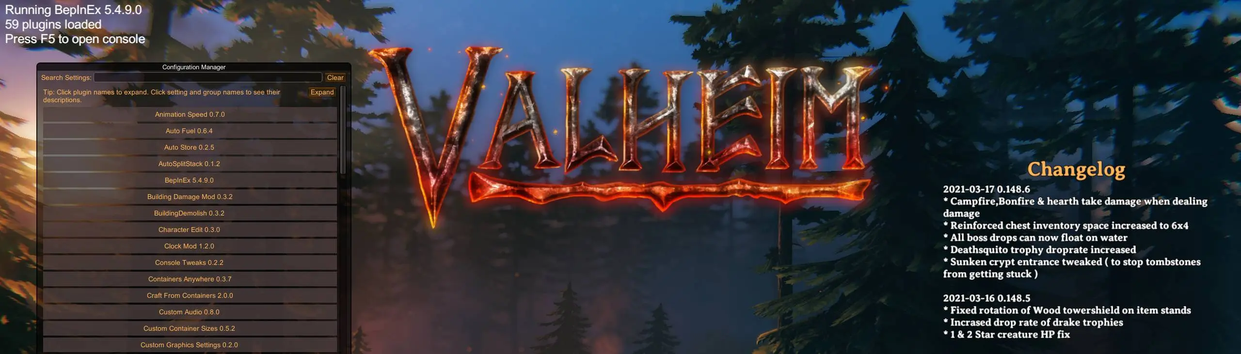 Configuration Manager at Valheim Nexus - Mods and community