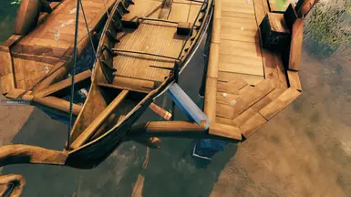 Remove these before placing boat, and replace them to push it into position