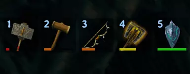 Icon scale + durability colored