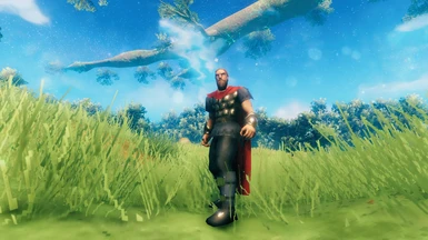 Thor (MCU Style) Bronze Armor Set and Red Linen Cape