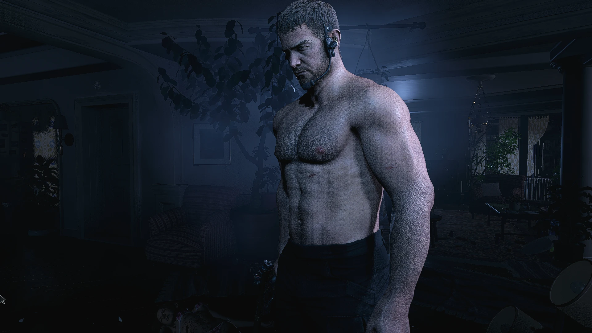 Shirtless Chris Redfield Include 3rd Person Addon At Resident Evil Village Nexus Mods And