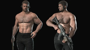 Shirtless Chris Redfield (Include 3rd Person Addon)