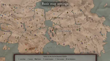 Map Menu - basic settings