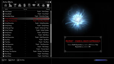 Enderal Damage Regen Effects in Active Effects Panel