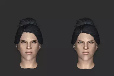 Improvement: Edited hair mesh and new hairline (original | modded)