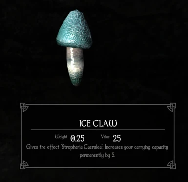 New Ice Claw Effect - Stropharia Caerulea - Increased maximum carrying capacity per consumption