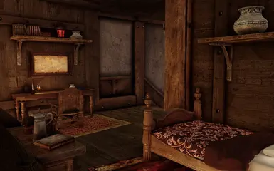 Loft guest bedroom that turns into Tharael's room
