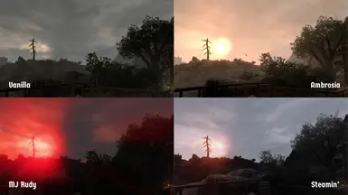 Riverville, Light Rain, Sunset