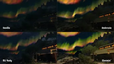 Riverville, Colourful Aurora, Midnight