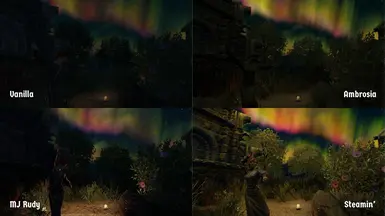 Riverville, Colourful Aurora, Midnight