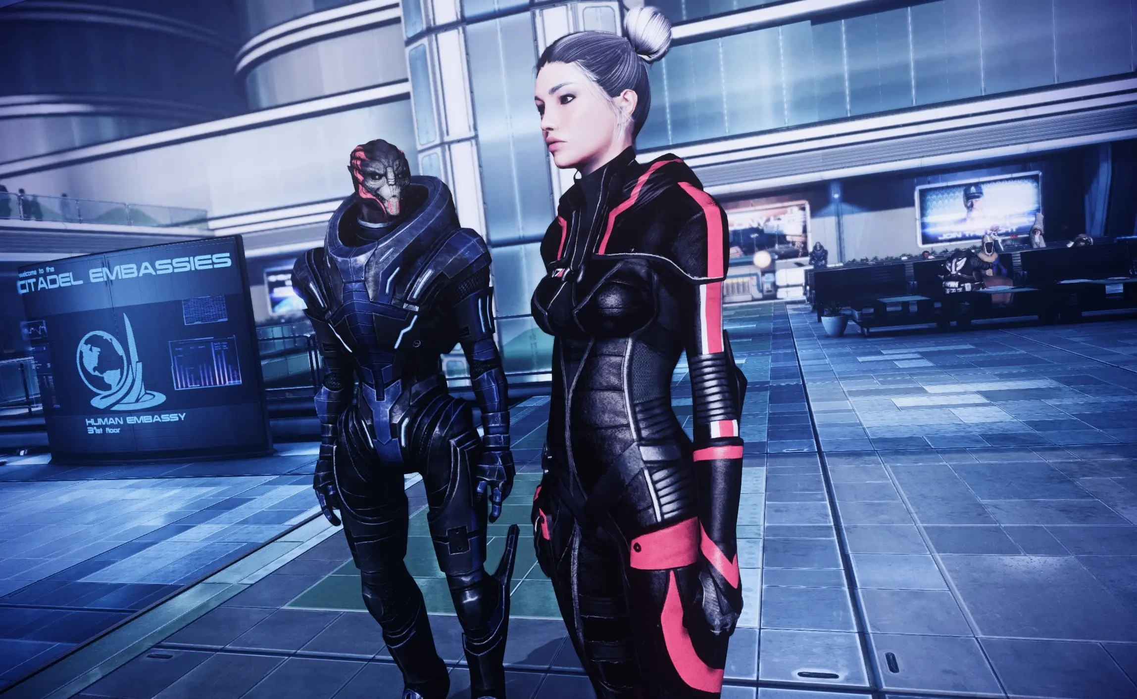 Hooded Casuals - Custom Kasumi Hood Down For Shepard L2 And Le3 At Mass 